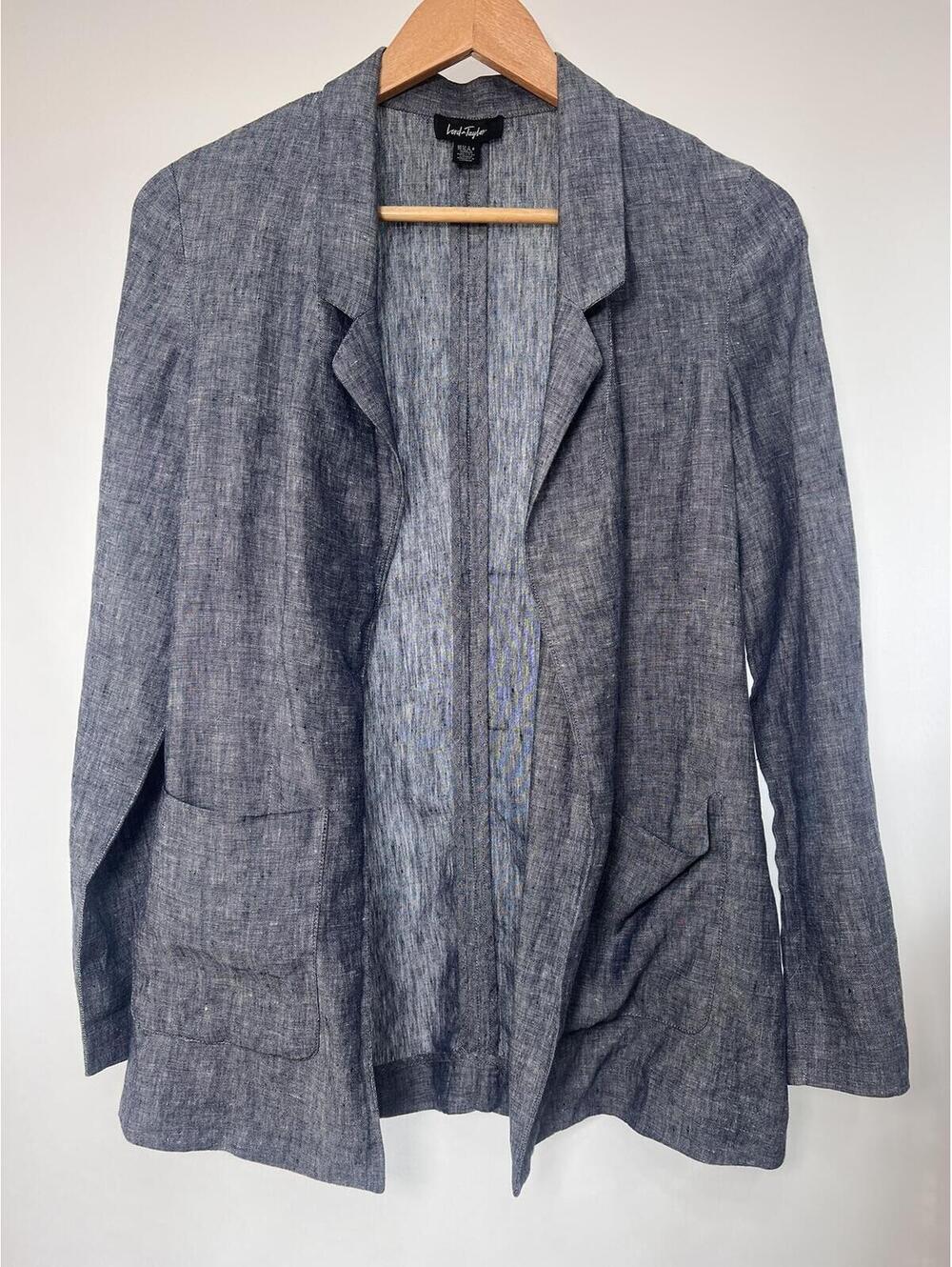 Lord & Taylor Linen Blazer Women's XS